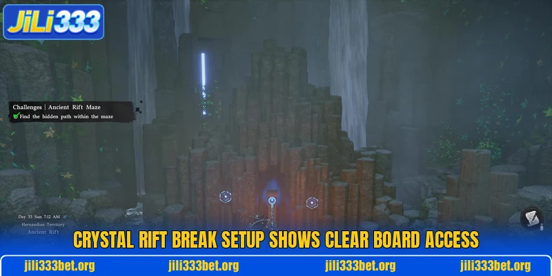 Crystal Rift Break setup shows clear board access