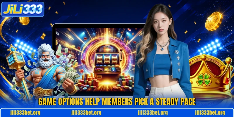 Game options help members pick a steady pace Game options help members pick a steady pace