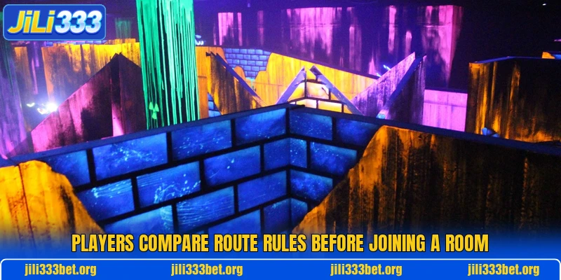 Players compare route rules before joining a room